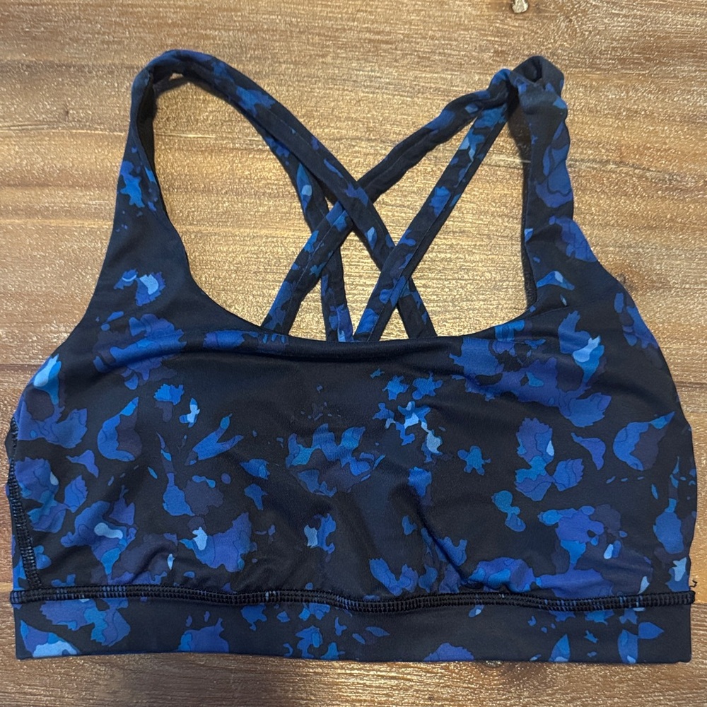 Lululemon Athletica Blue and Black Sports Bra